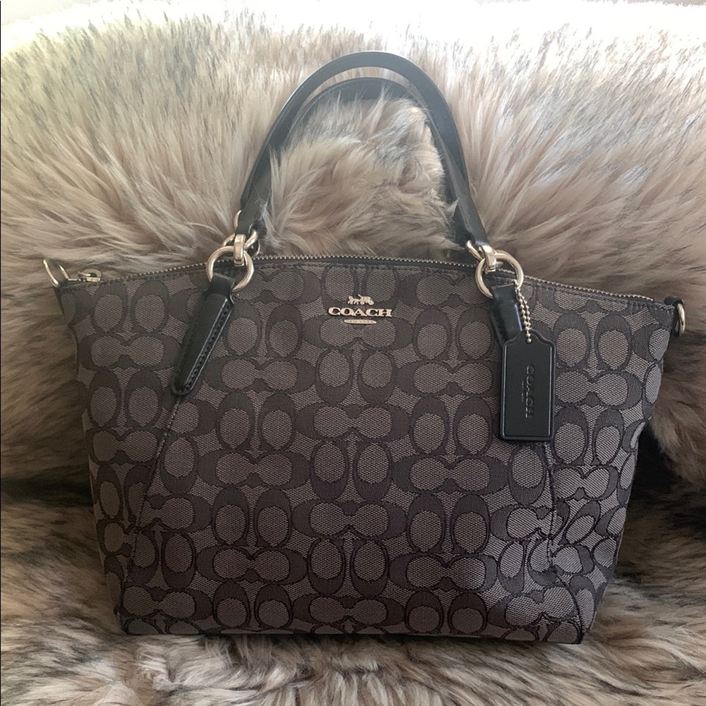 Coach Black, Gray, Silver Tote